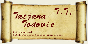 Tatjana Todović vizit kartica